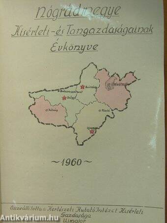 Nógrád megye Kísérleti- és Tangazdaságainak Évkönyve 1960