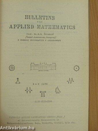 Bulletins for Applied Mathematics 66-75/80 (XVII)