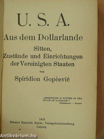 U. S. A. - Aus dem Dollarlande