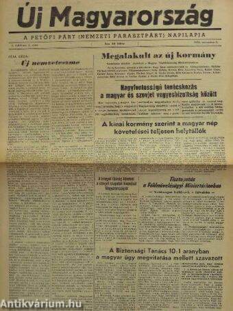 Új Magyarország 1956. november 3.