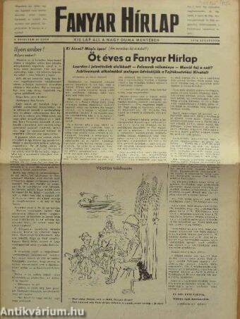 Fanyar Hírlap 1972. Szilveszter