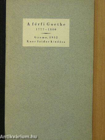 A férfi Goethe