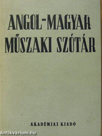 Angol-magyar műszaki szótár