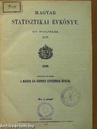 Magyar Statisztikai Évkönyv 1938.