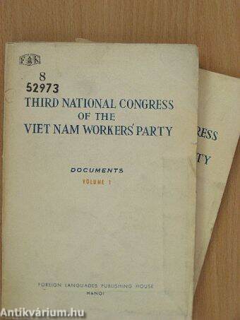 Third National Congress of the Viet Nam Workers' Party I-II. (nem teljes)