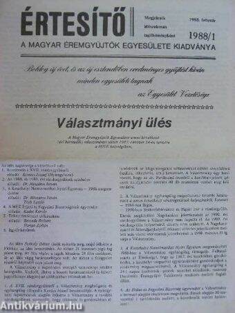 Értesítő 1988/1.