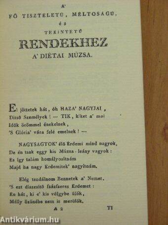 Csokonai Vitéz Mihály poétai munkái I-VII./Csokonai verseinek első kiadásai