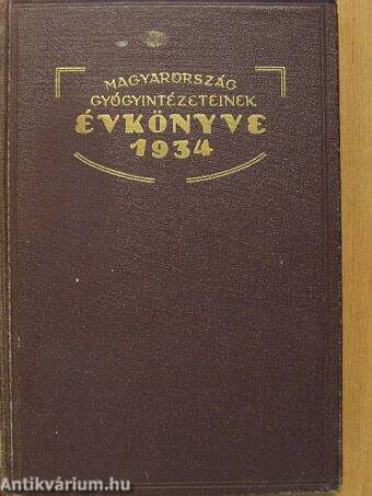 Magyarország gyógyintézeteinek évkönyve 1934