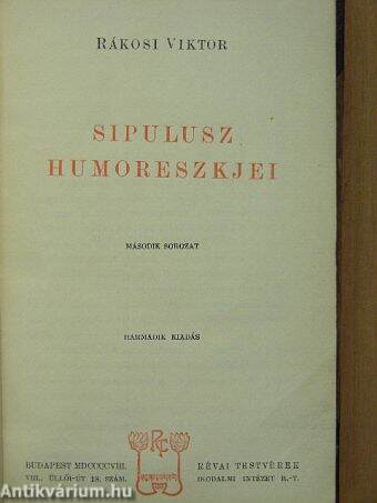 Sipulusz humoreszkjei II.