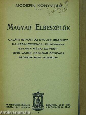 Magyar Elbeszélők I.