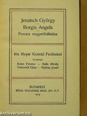 Jenatsch György/Borgia Angela/Pescara megpróbáltatása