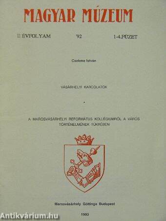 Magyar Múzeum 1992. 1-4. füzet