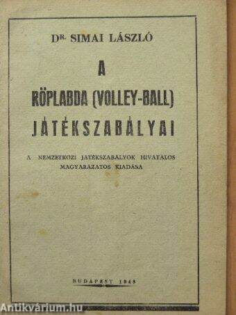A röplabda (volley-ball) játékszabályai