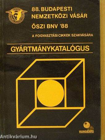 88. Budapesti Nemzetközi Vásár - Gyártmánykatalógus