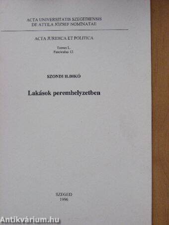 Acta Juridica et Politica Tomus L. Fasciculus 12.