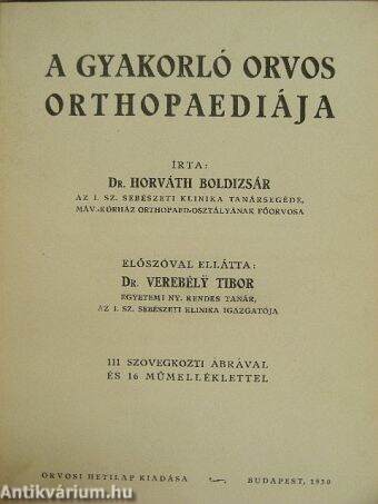 A gyakorló orvos orthopaediája