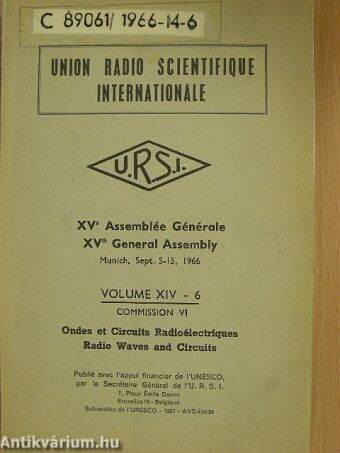 Union Radio Scientifique Internationale Volume XIV - 6