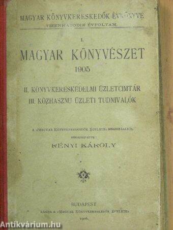 Magyar Könyvkereskedők Évkönyve 1905