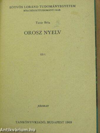 Orosz nyelv III/1-2