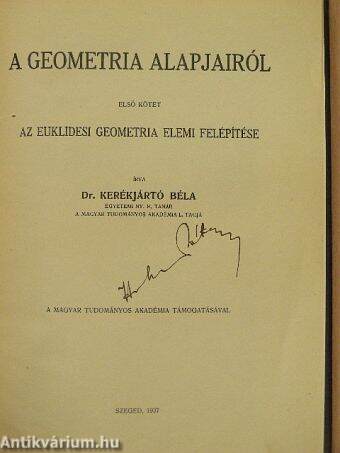 A geometria alapjairól I.