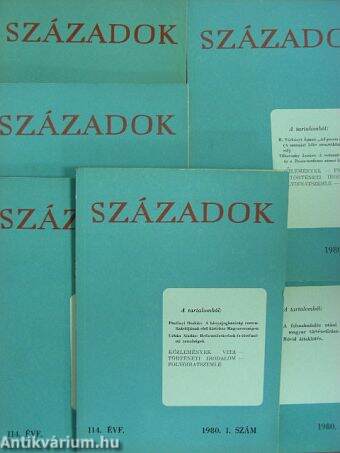 Századok 1980/1-6.