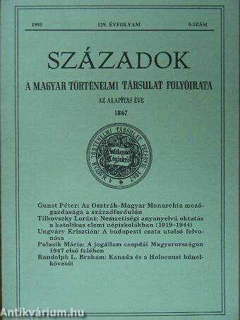 Századok 1995/6.