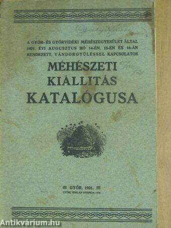 Méhészeti kiállitás katalógusa