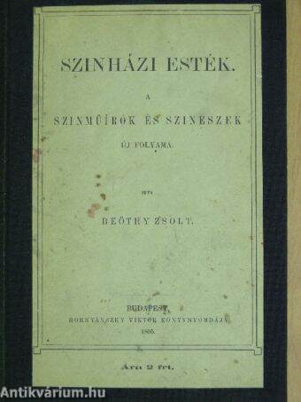 Szinházi esték I-III.