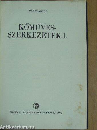 Kőművesszerkezetek I-II.