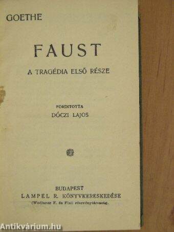 Faust/Kain/Manfred/A takácsok/Lady Windermere legyezője/Sápadt emberek és történetek/Arden Enoch/De Profundis