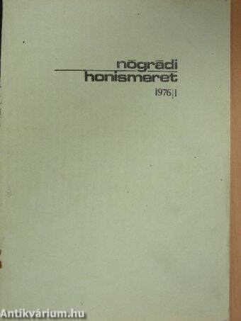 Nógrádi Honismeret 1976/1.