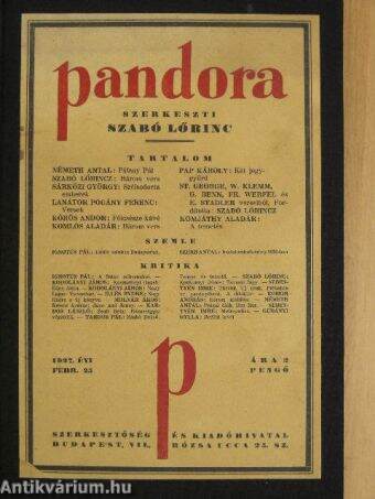 Pandora 1927. febr. 25.