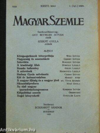 Magyar Szemle 1939. május