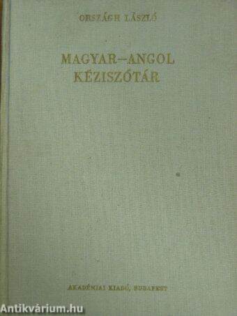 Magyar-angol kéziszótár