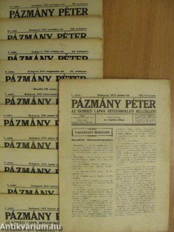 Pázmány Péter 1925. január-december