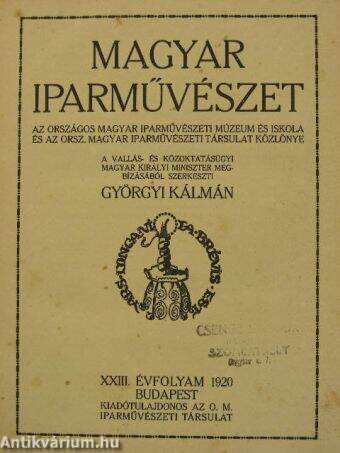 Magyar Iparművészet 1920-1921-1922 + egy beazonosíthatatlan év számai
