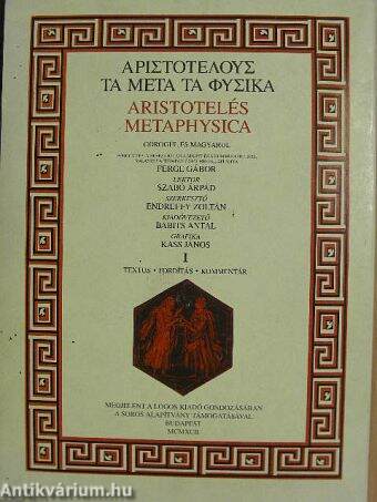 Aristotelés metaphysica I.