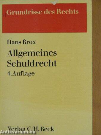 Allgemeines Schuldrecht