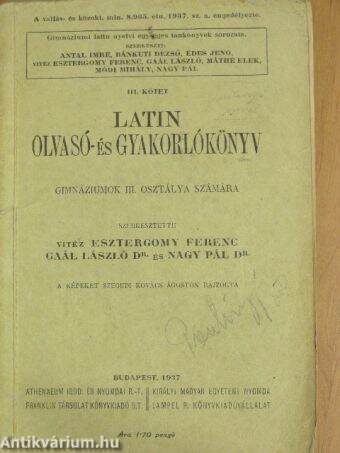Latin olvasó- és gyakorlókönyv III.