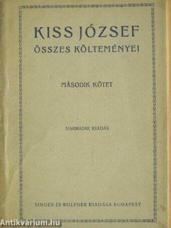 Kiss József összes költeményei II. (töredék)