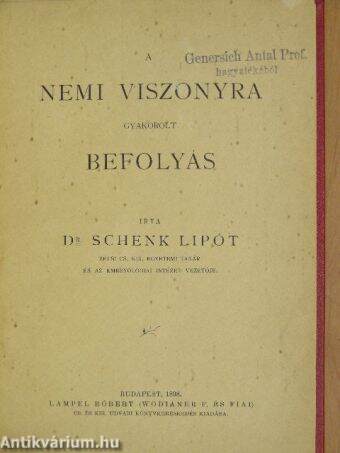 A nemi viszonyra gyakorolt befolyás