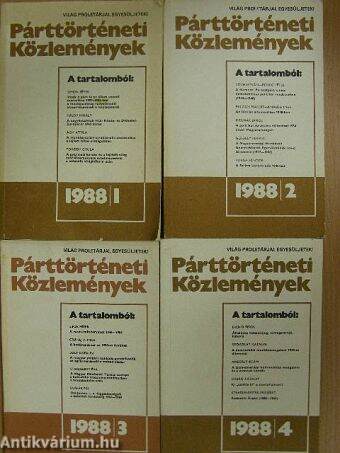 Párttörténeti Közlemények 1988/1-4.