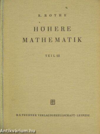 Höhere Mathematik III.