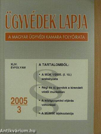 Ügyvédek Lapja 2005/3.