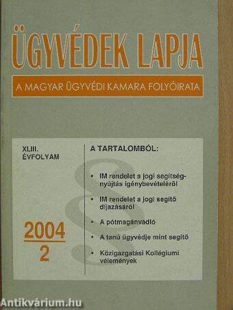 Ügyvédek Lapja 2004/2.