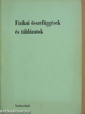 Fizikai összefüggések és táblázatok