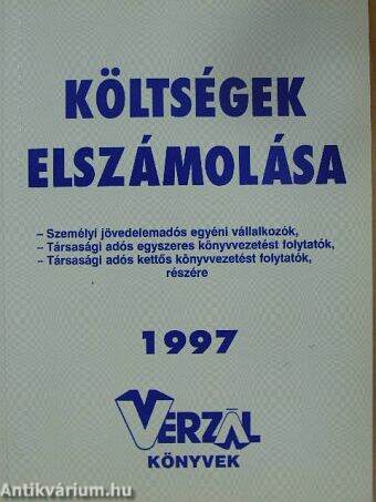 Költségek elszámolása 1997