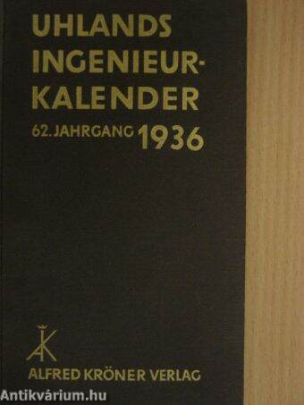 Uhlands Ingenieur-Kalender 1936