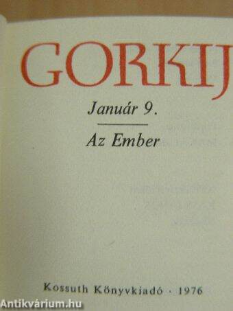 Január 9./Az Ember (minikönyv) (számozott)