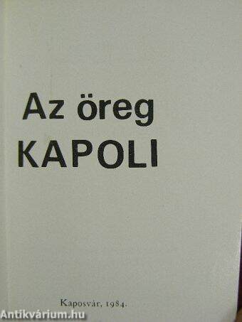 Az öreg Kapoli (minikönyv)